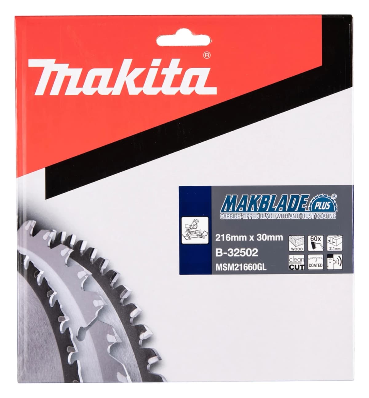 Makita B-32502 Zaagblad - 216 X 30 X 60T thumbnail 3