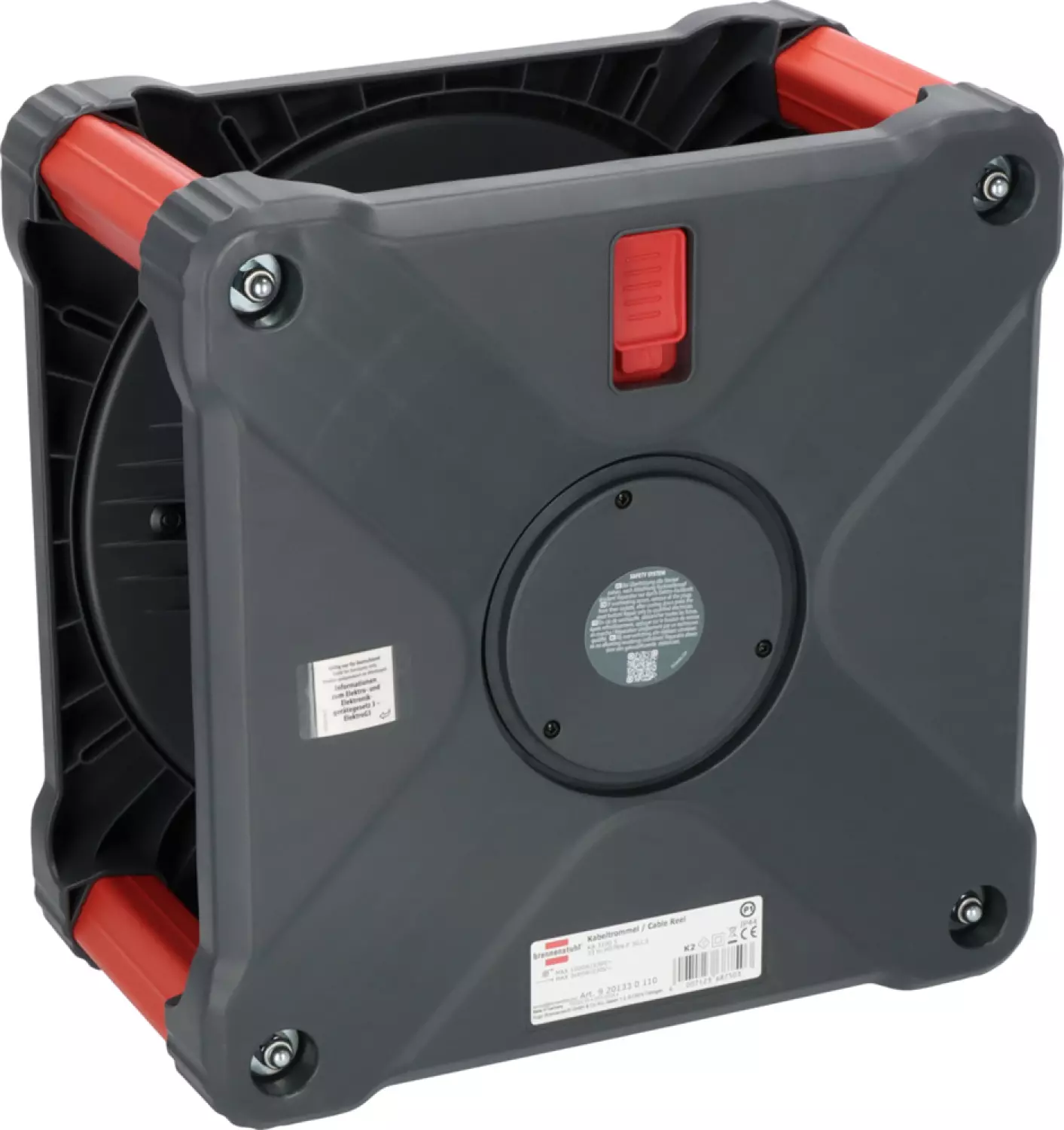 Brennenstuhl Professional KA 3100 Bouwplaats Cube 5-voudig Kabelhaspel H07RN-F 3G1.5 - IP44 - 33m - Zwart thumbnail 2