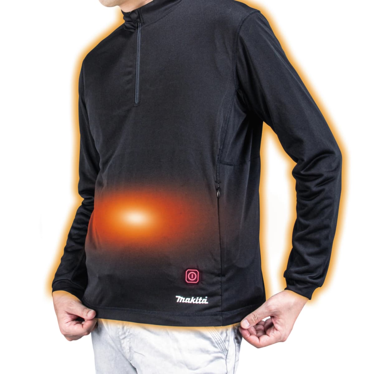 Makita DCX201CS 18V Li-Ion Accu Verwarmd Ondershirt Met Rits - Maat S thumbnail 3