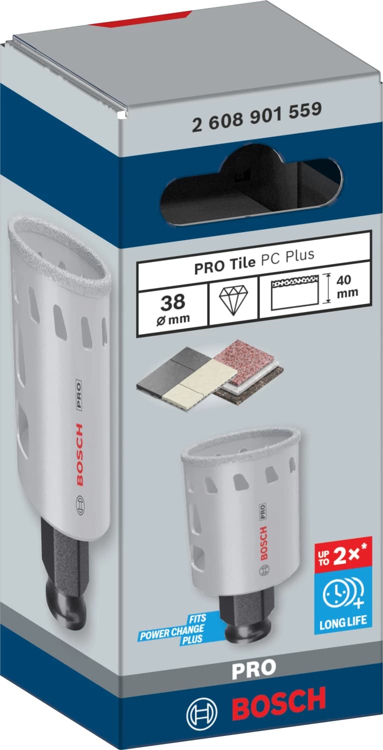 Bosch 2608901559 PRO Tile PC Plus Diamantgatzaag Voor Tegels - 38mm thumbnail 2