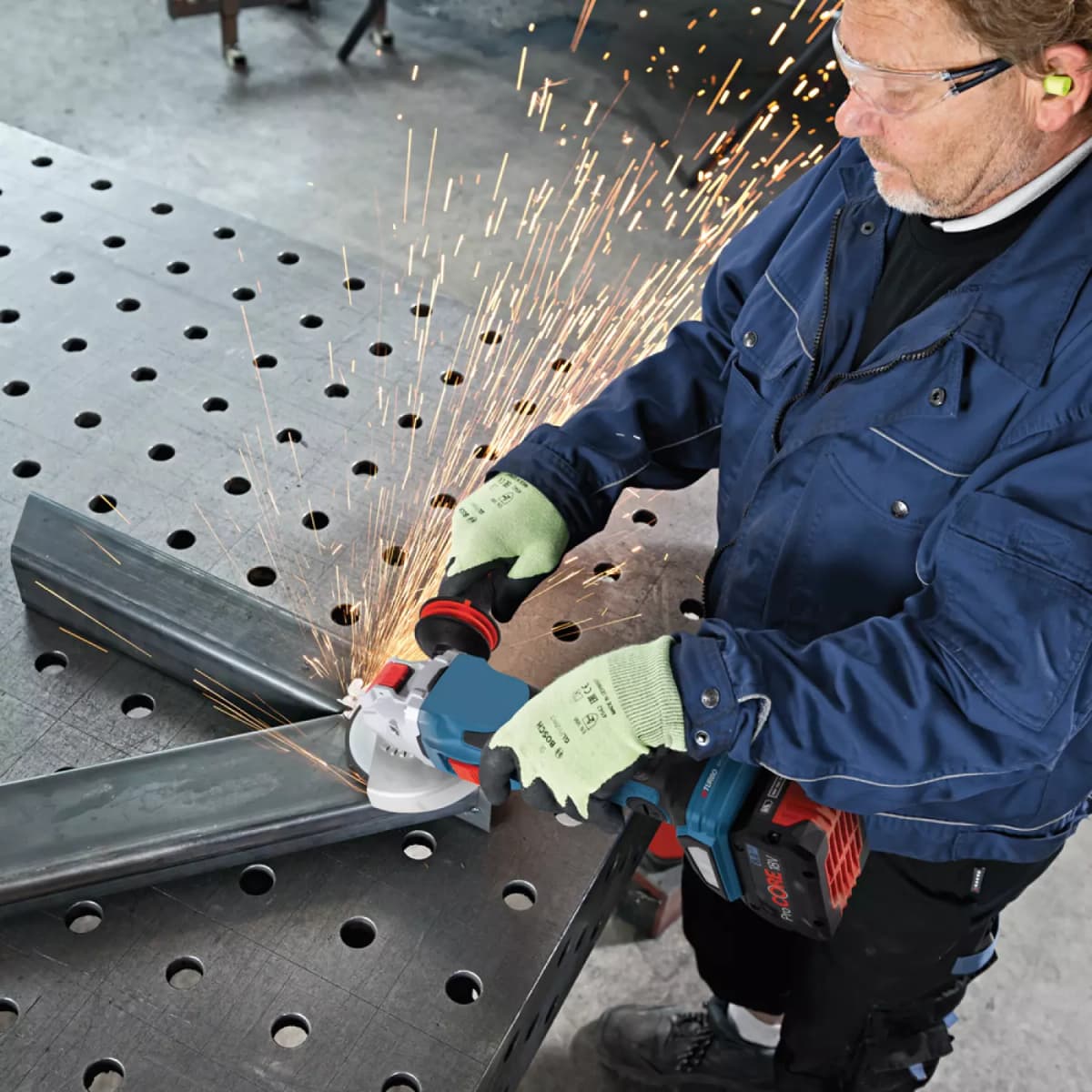 Bosch GWX 18 V-15 C 18V Li-Ion Accu X-LOCK BiTurbo Haakse Slijper Body In L-Boxx - 125 Mm - Koolborstelloos thumbnail 4