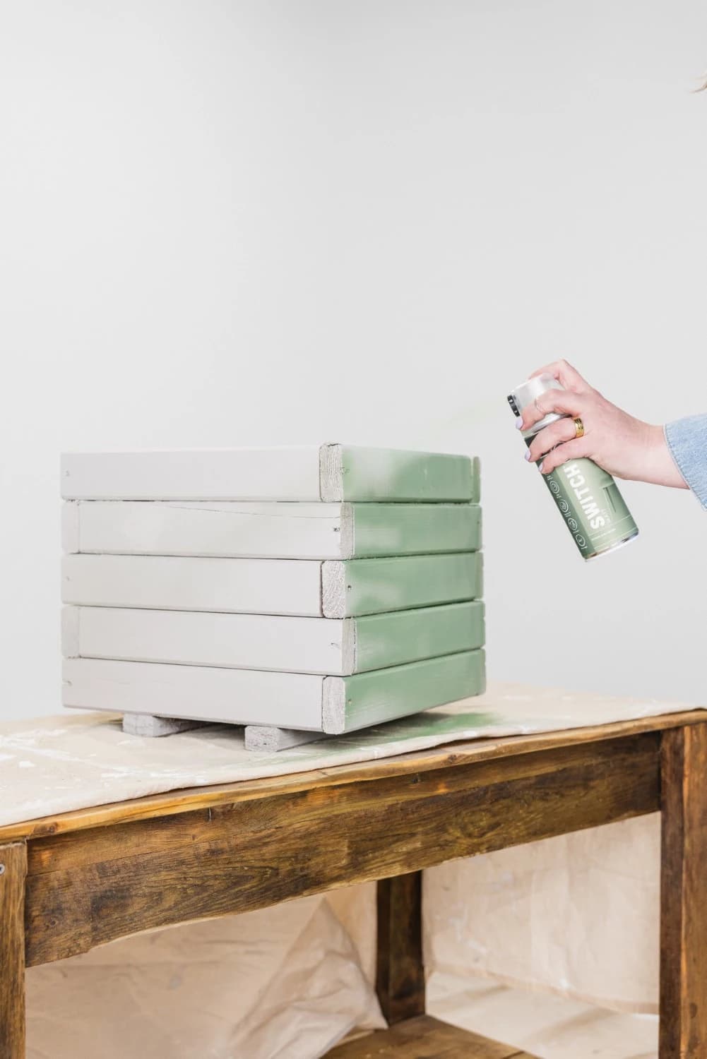 Rust-Oleum Switch Spuitlak - Mat Vintage Groen - 400ml thumbnail 3