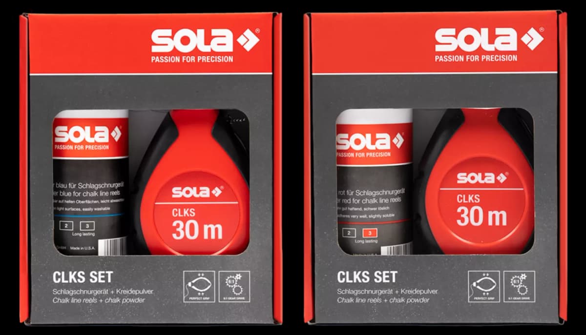 Sola CLKS SET R Slaglijnmolen Set Met Slaglijnpoeder - 30m - Rood