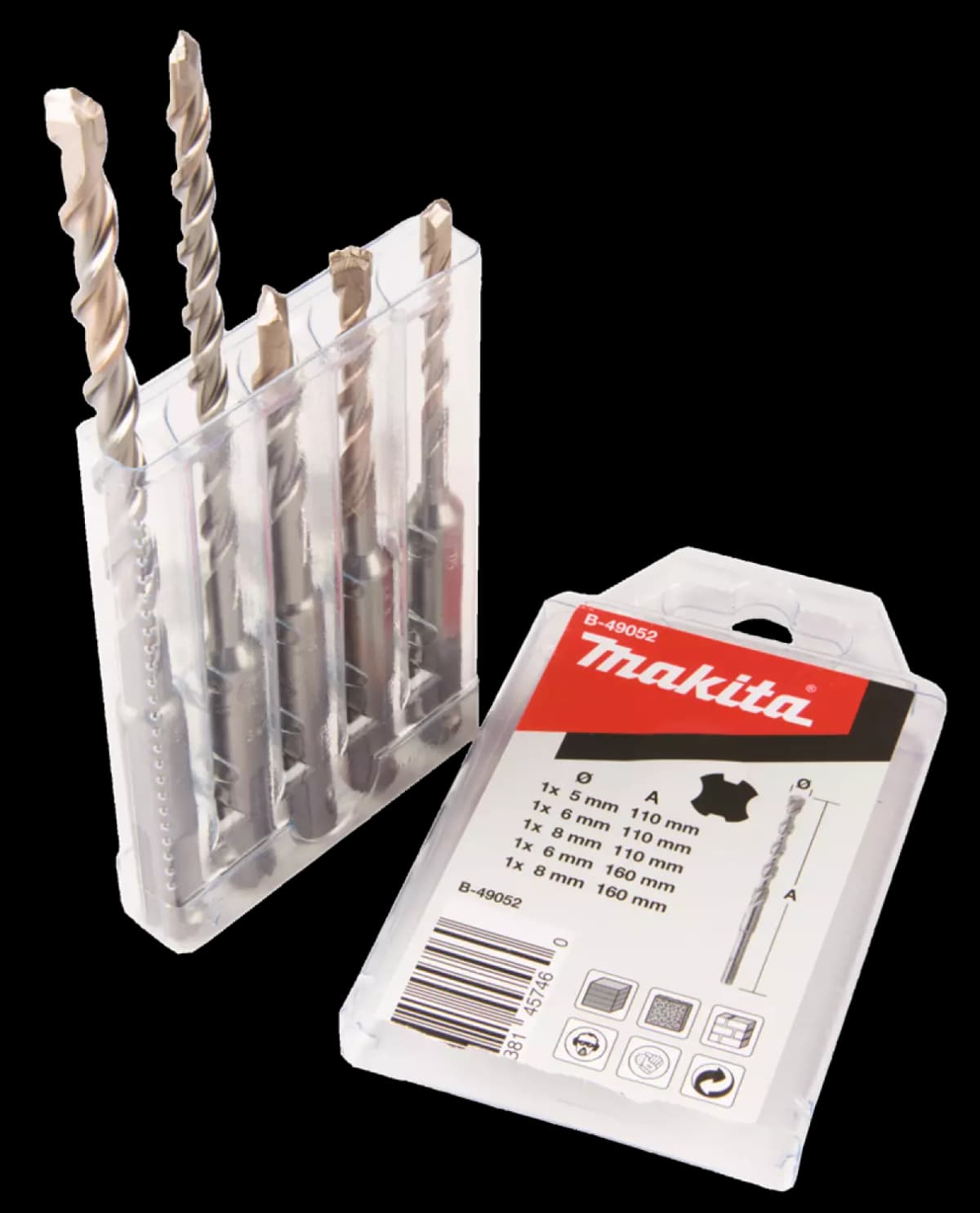 Makita B-49052 SDS-Plus 5 Delige Hamerborenset thumbnail 2