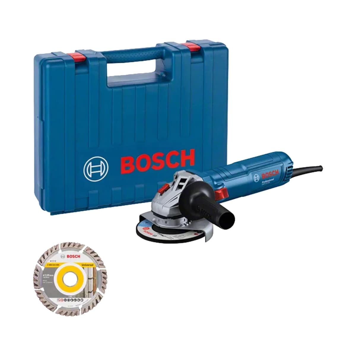 Bosch GWS 12-125 Haakse Slijper Met Diamantschijf In Koffer