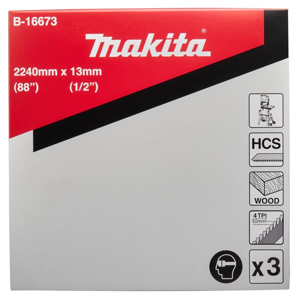 Makita B-16673 Lintzaagblad Voor LB1200F - 2240 X 13mm (3st) thumbnail 2
