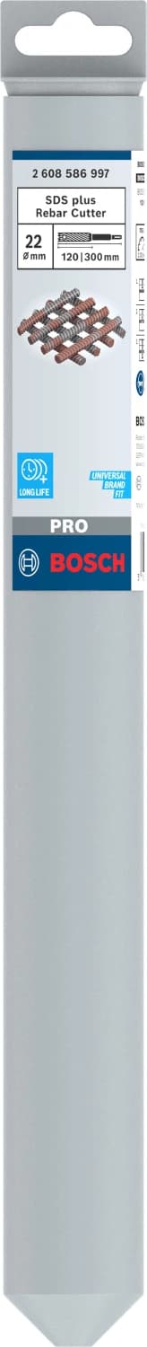 Bosch 2608586997 SDS-Plus Rebar Cutter Hamerboor - Type 9 - 4 Snijvlakken - 22 X 120 X 300mm thumbnail 2