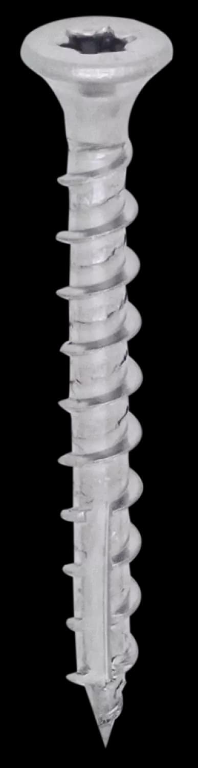 Woodies 61845374 Ultimate Scharnierschroef RVS - TX20 - 4.5 X 40mm - Platverzonken Kop - Voldraad - Verzinkt (200st)