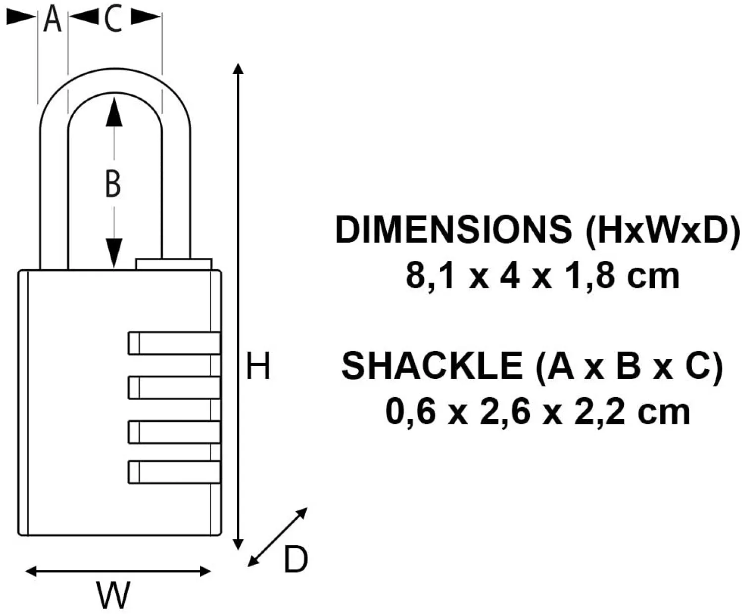 Master Lock 604EURD Hangslot - 40mm - Cijfercode thumbnail 2