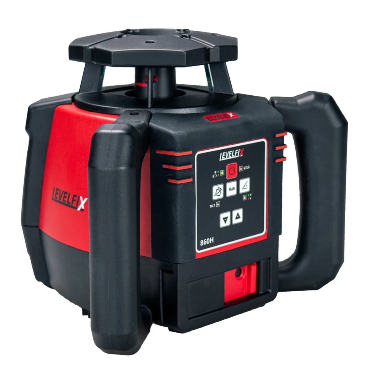 Levelfix 860H Roterende Laser Set Incl. Ontvanger In Koffer - Rood - 800m - IP67