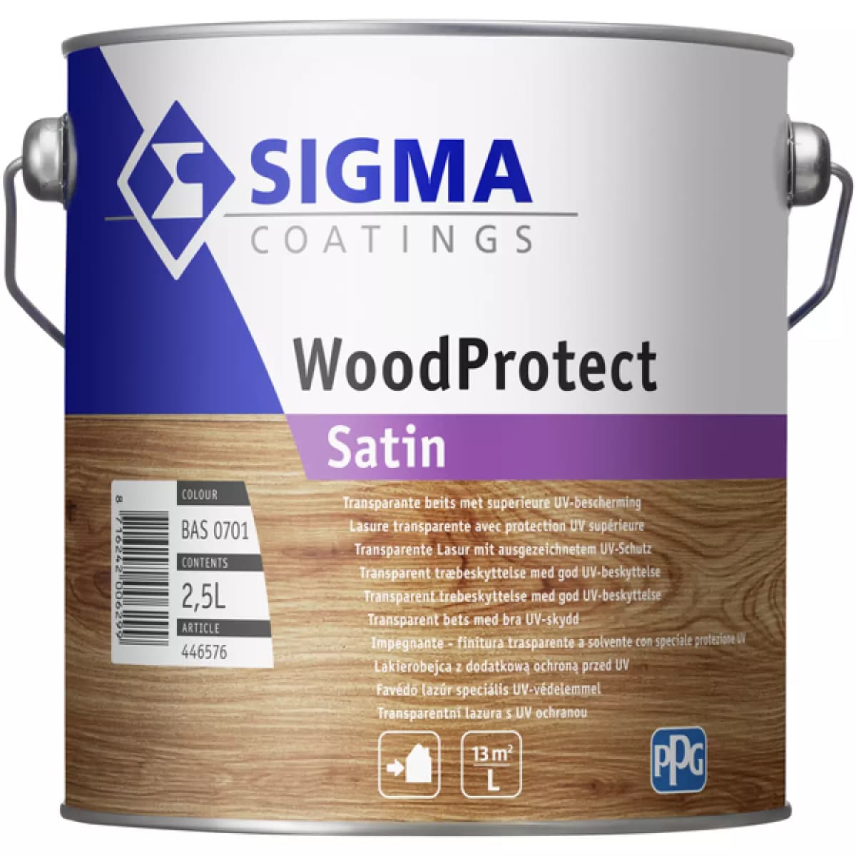 Sigma WoodProtect Satin - Op Kleur Gemengd - 2,5L