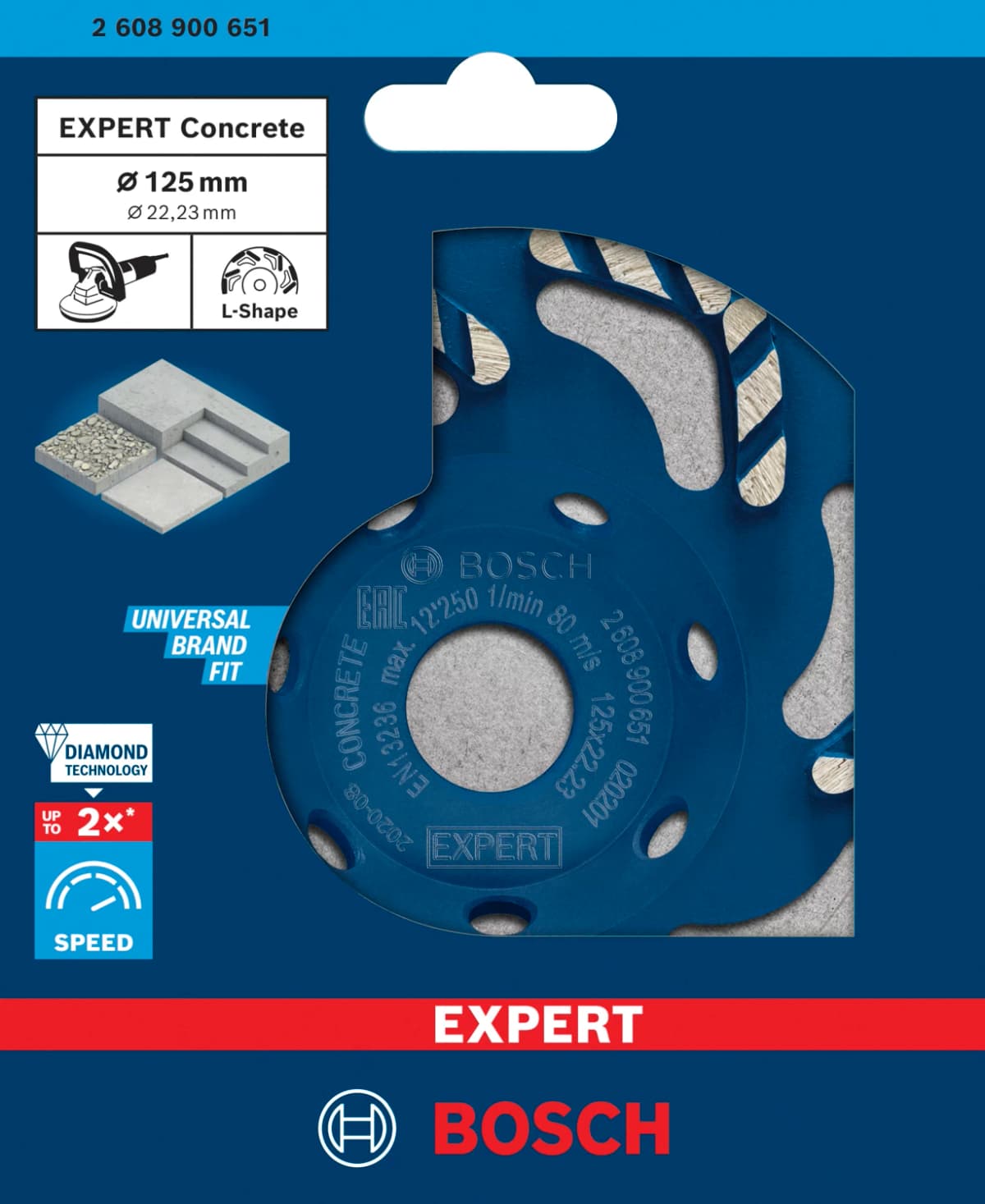 Bosch 2608900651 EXPERT Diamantkomschijf - Best For Concrete - 125mm thumbnail 2
