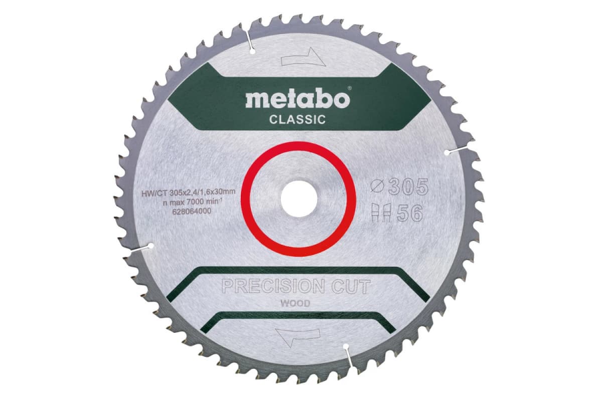 Metabo 628064000 Precision Cut Cirkelzaagblad - 305 X 30 X 56T - Hout / MDF