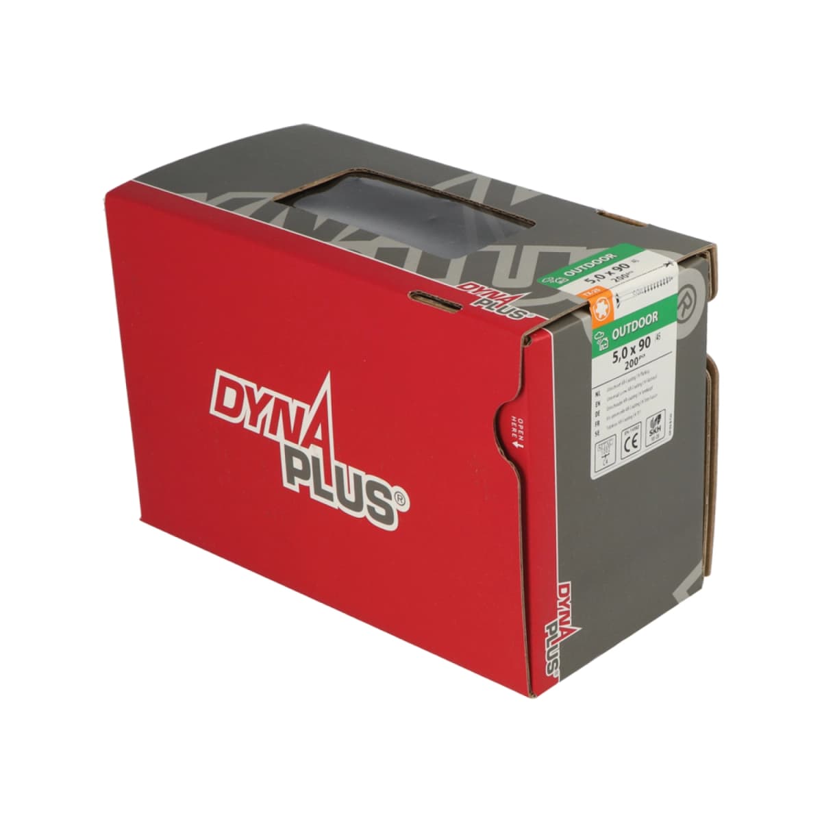 DynaPlus 0281.08.42501 Unischroef - TX25 - 5.0 X 90/45mm - Platkop - Deeldraad - Gecoat (200st) thumbnail 3