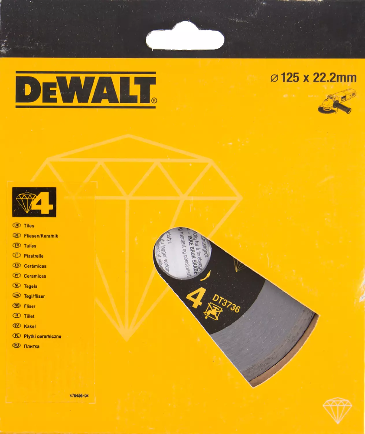 DeWALT DT3736 Diamantdoorslijpschijf - 125 X 22,23 X 1,6mm - Keramiek - Tegels thumbnail 4