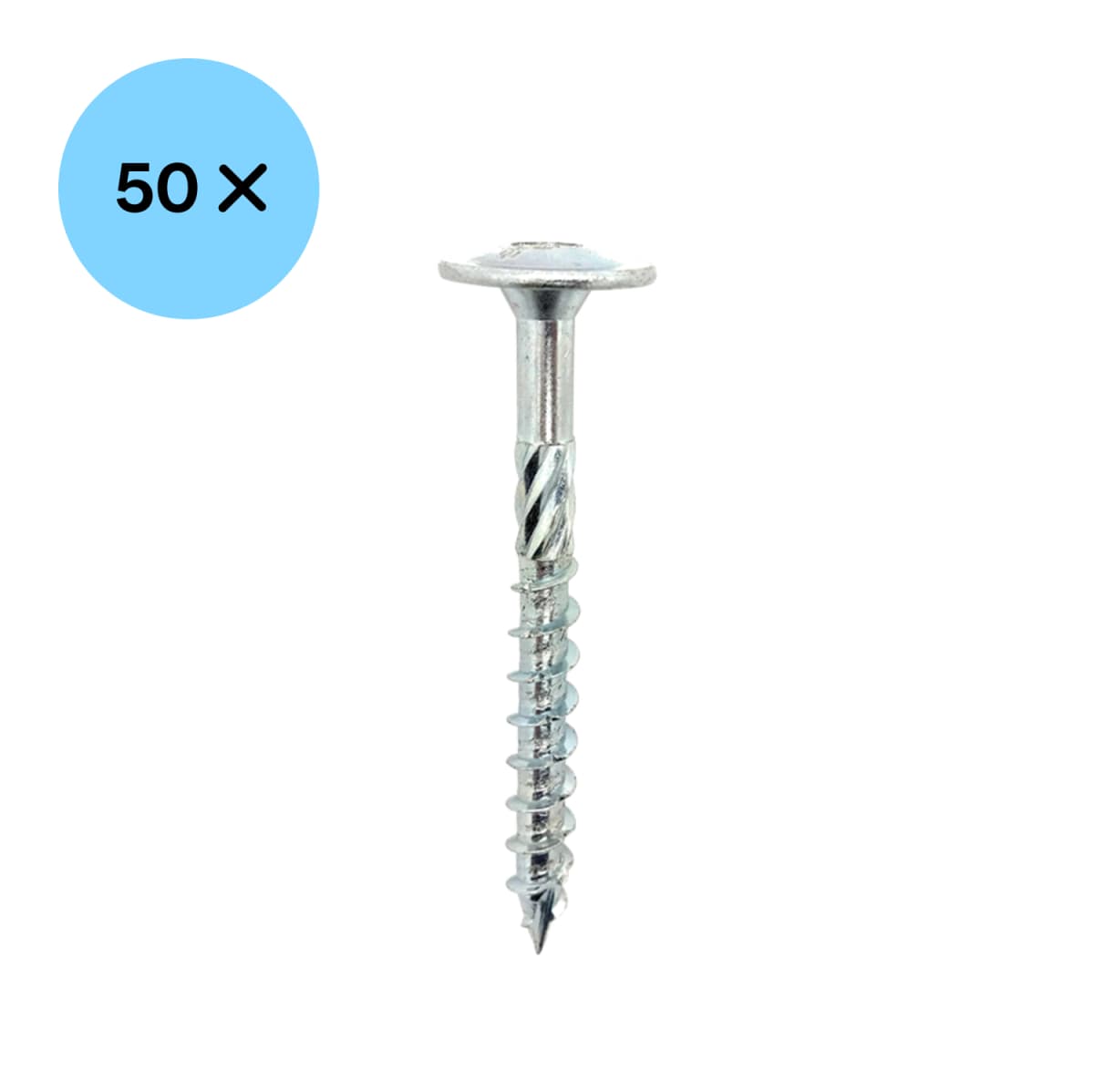 Woodies 61760701 Ultimate Tellerkopschroef Gehard Staal - TX30 - 6.0 X 140mm - Tellerkop - Deeldraad - Verzinkt (50st) thumbnail 2