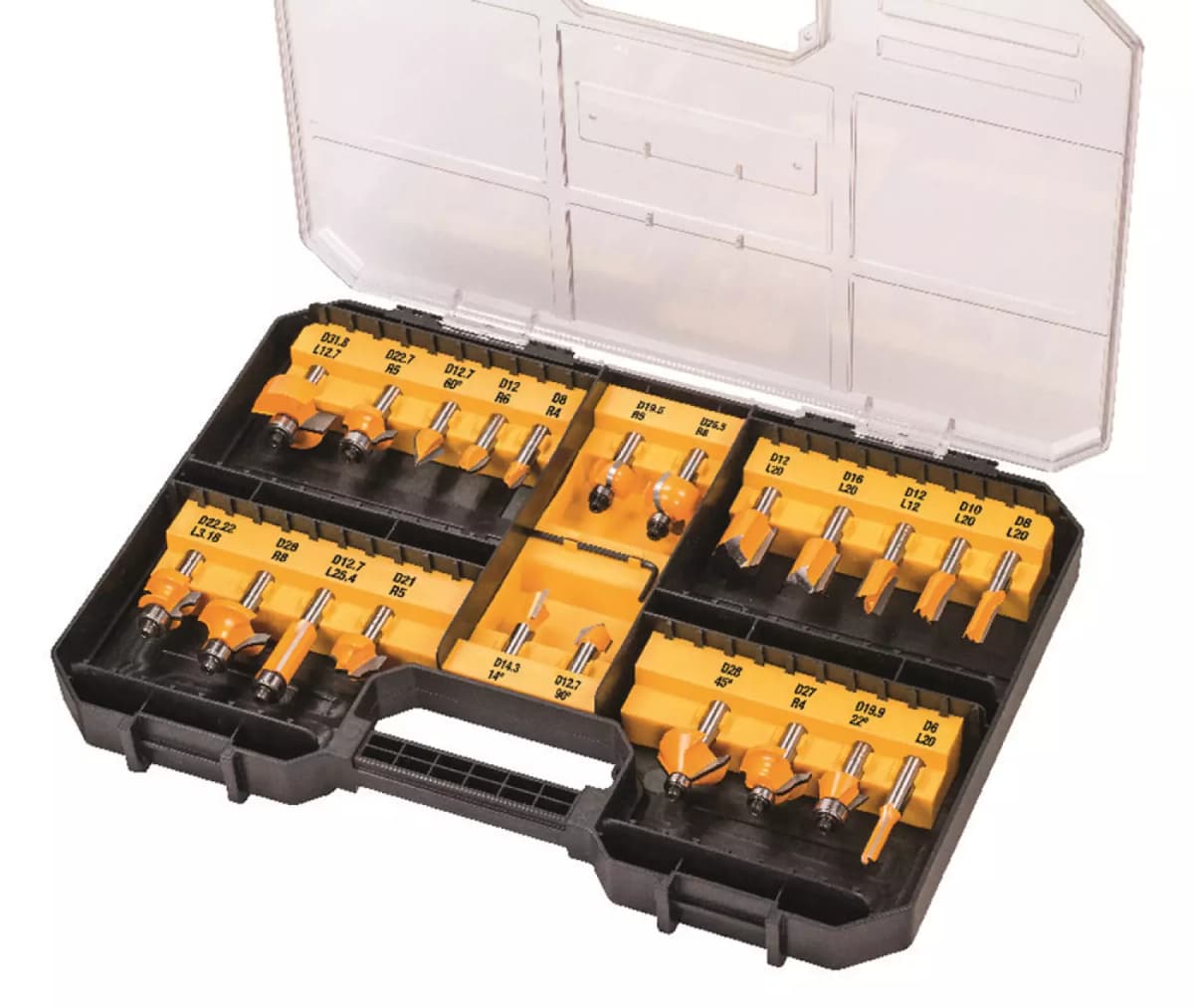 DeWALT DT90017 22-delige Frezenset In Koffer thumbnail 4