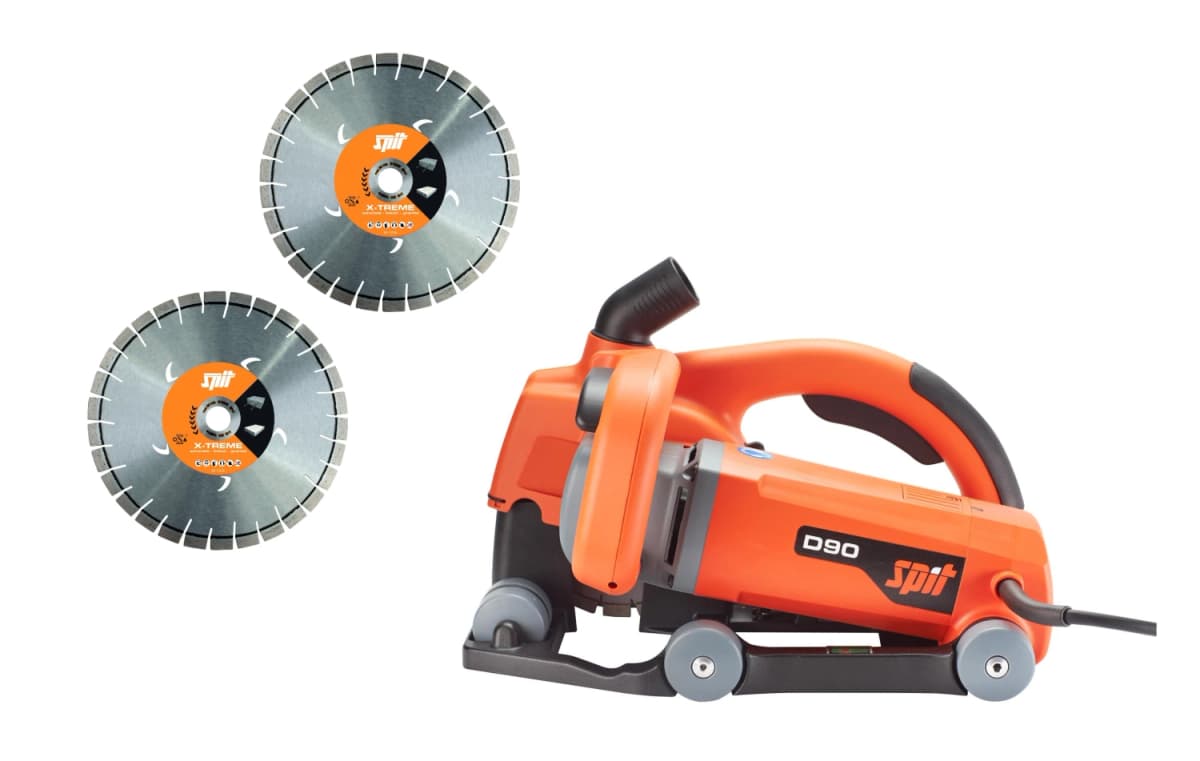 Spit D90 Sleuvenzaagmachine Concrete Set In Koffer - 2500W -150mm - Incl. 2 Diamantschijven