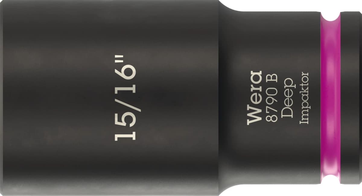 Wera 05005575001 8790 B Impaktor Deep Lange Krachtdop - 15/16"- Zeskant - 63mm