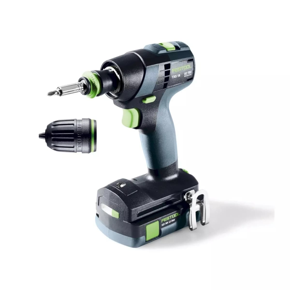 Festool TXS 18 C 3,0-Plus 18V Li-Ion Accu Schroefboormachine Set (2x 3,0Ah) In Systainer - 40Nm thumbnail 2