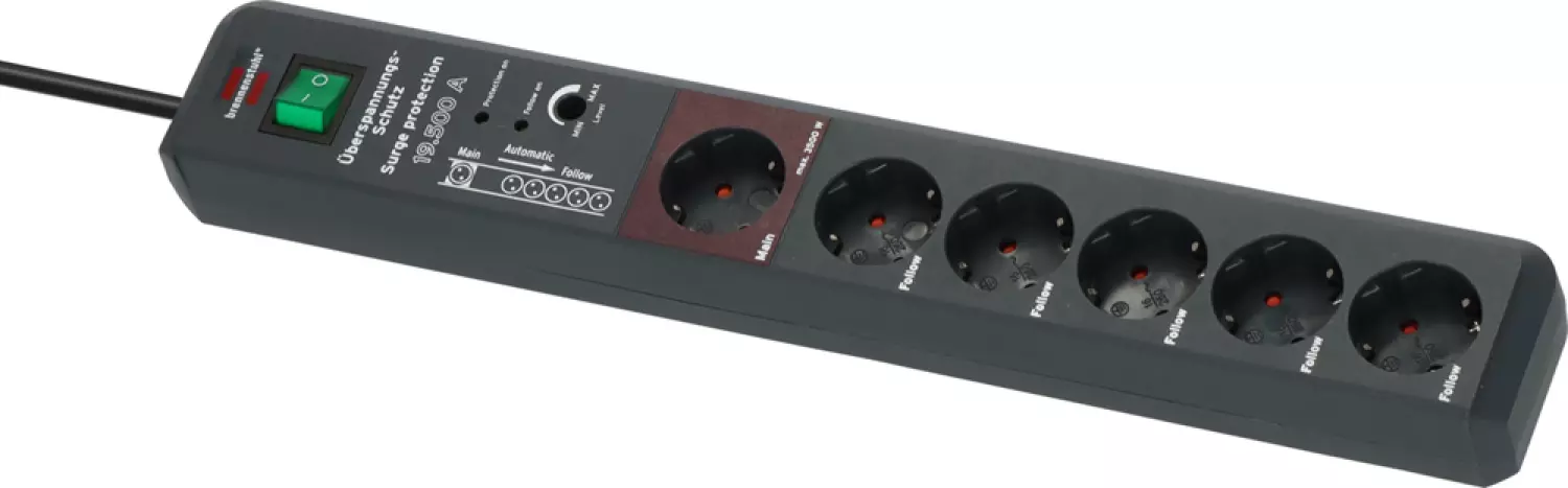 Brennenstuhl 1159490966 6 Voudige Stekkerdoos Met 1 Master En 5 Slave-stopcontacten - 16A - 3m thumbnail 2