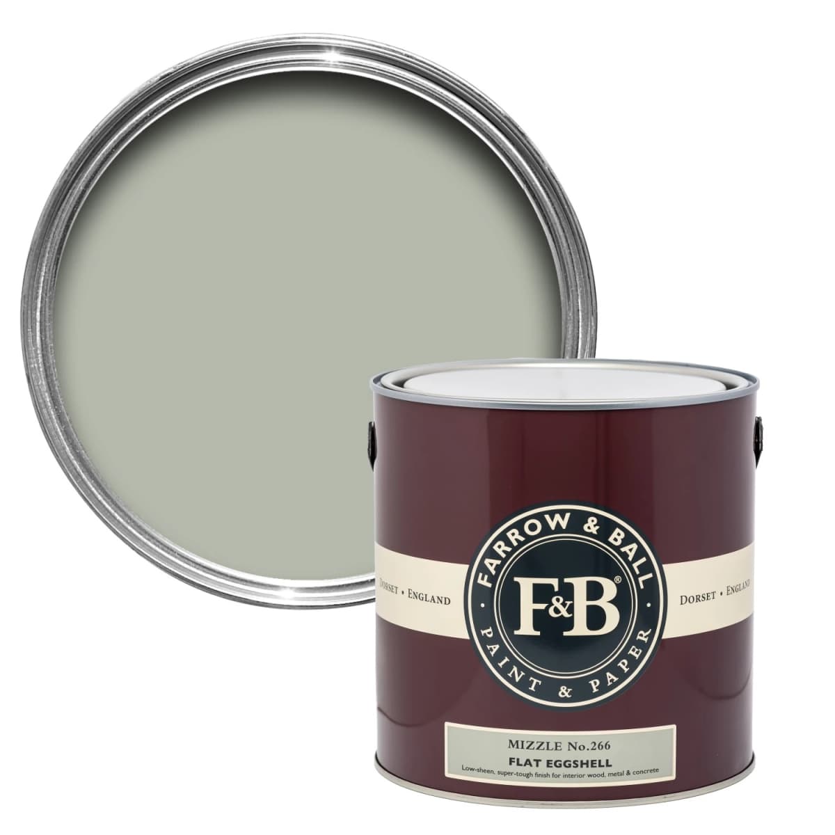 Farrow&Ball Flat Eggshell Mizzle No.266 - 5L