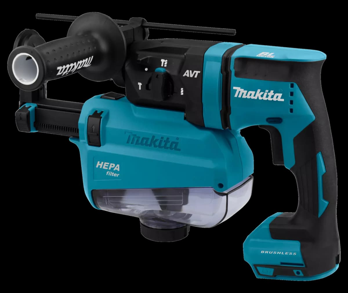 Makita DHR182ZWJU 18V Li-Ion Accu SDS-plus Combihamer Body Met Stofafzuiging In Mbox - 1,7J - Koolborstelloos thumbnail 4