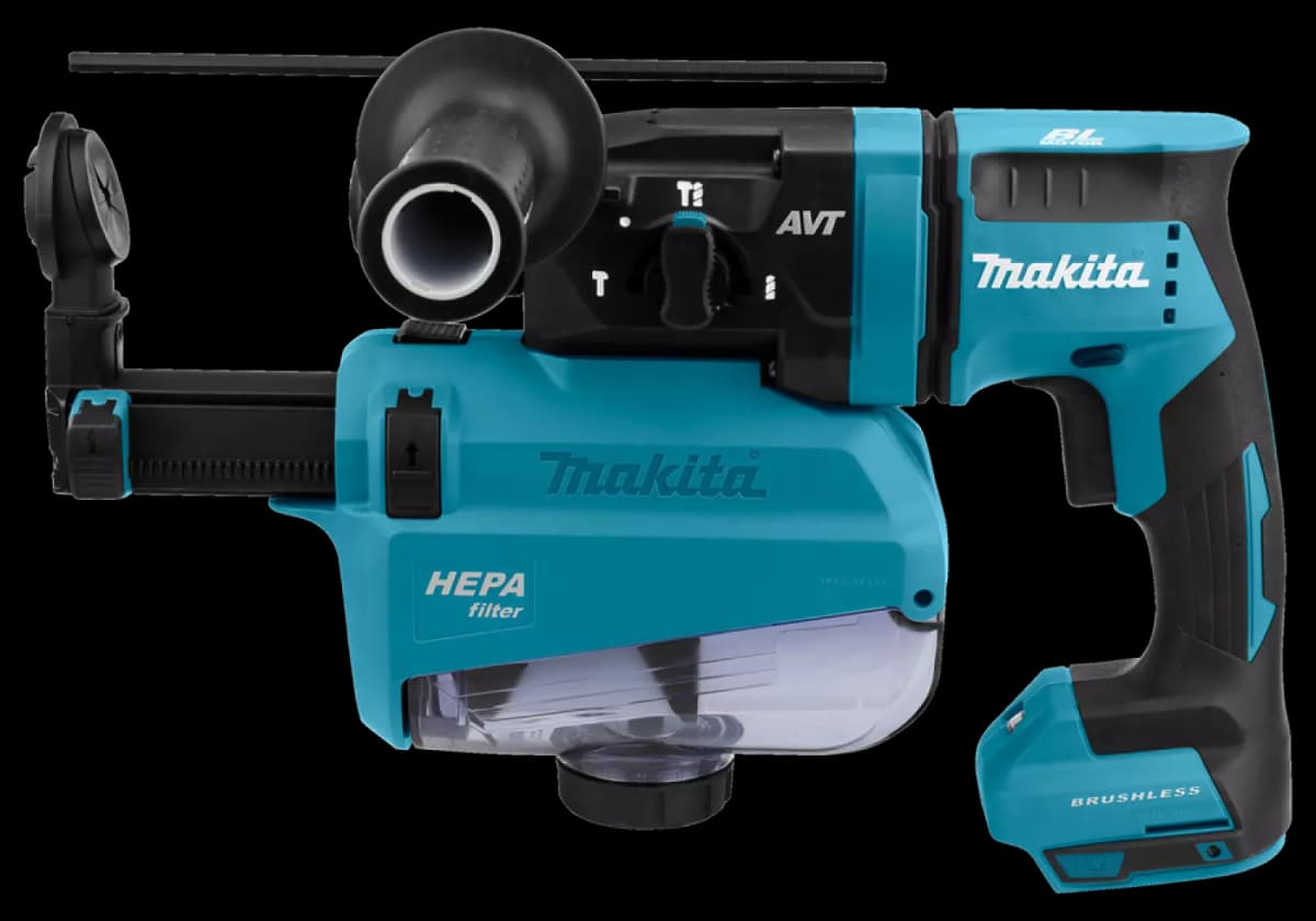 Makita DHR182ZWJU 18V Li-Ion Accu SDS-plus Combihamer Body Met Stofafzuiging In Mbox - 1,7J - Koolborstelloos thumbnail 3