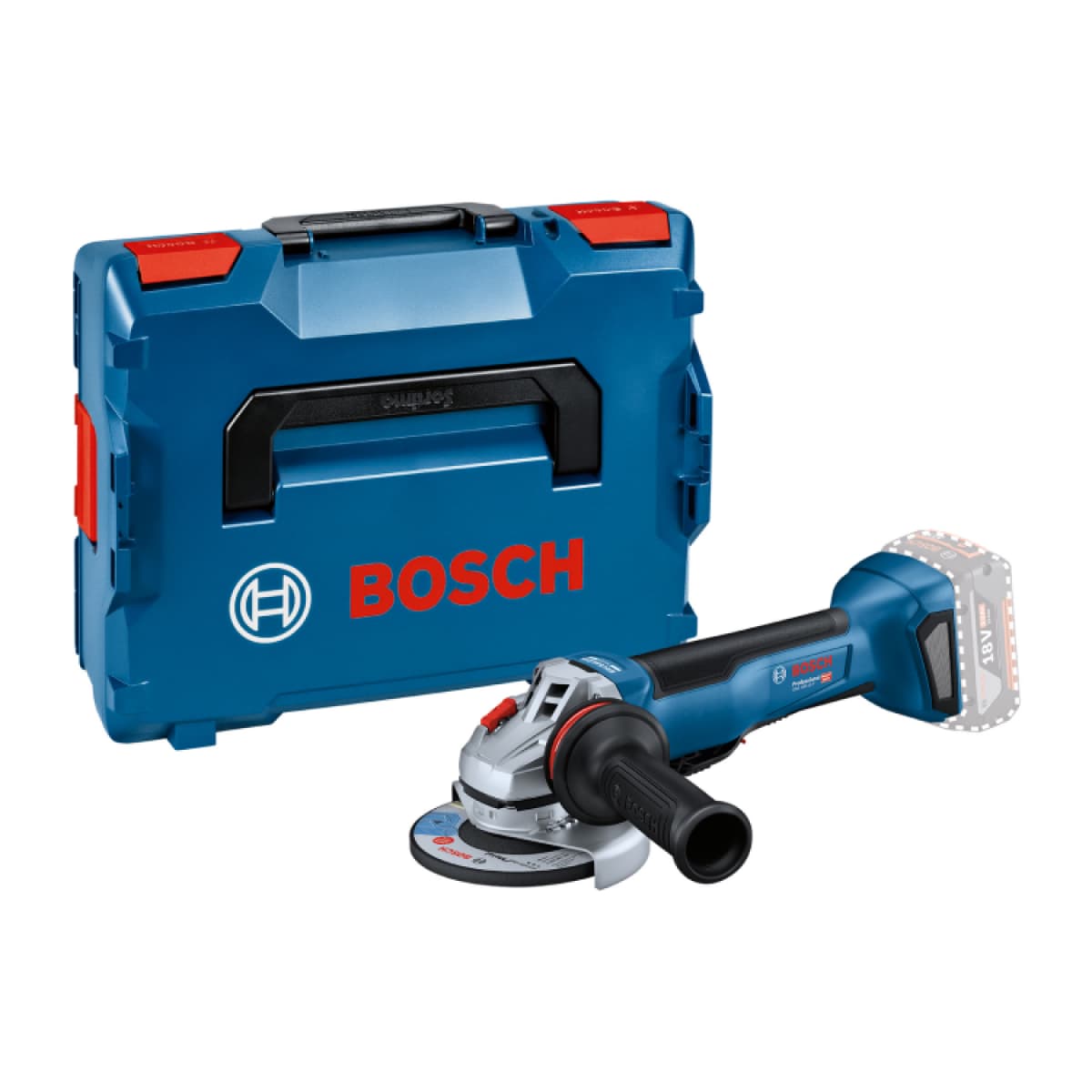 Bosch GWS 18V-10 18V Li-Ion Accu Haakse Slijper Body In L-Boxx - 125mm - Koolborstelloos