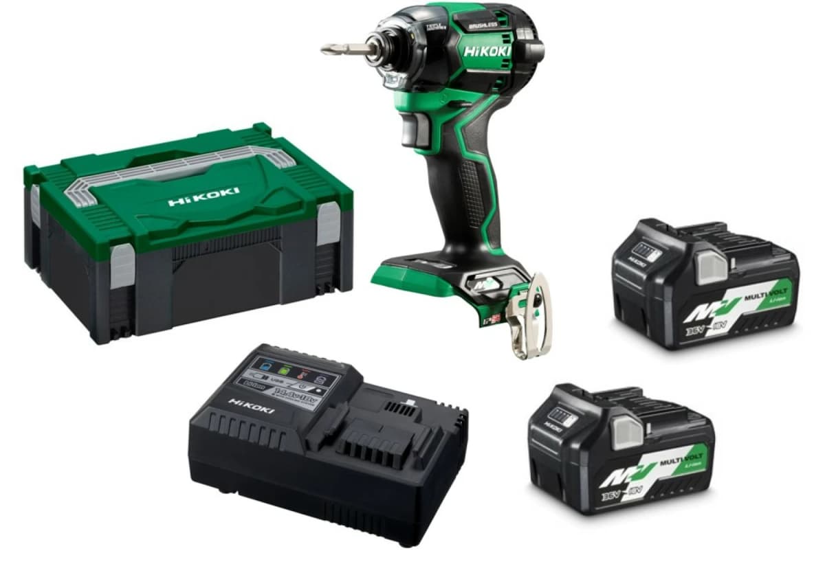 HiKOKI WH36DCWRZ 36V Li-Ion Accu Slagschroevendraaier Set (2x 2,5Ah) In HSC - 215Nm - Koolborstelloos