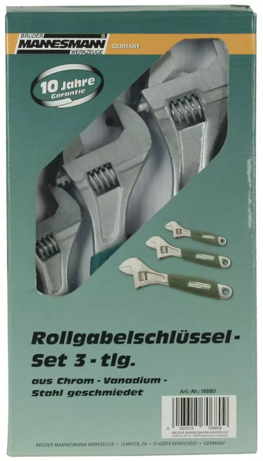 Brüder Mannesmann 19880 3-delige Verstelbare Moersleutelset thumbnail 3