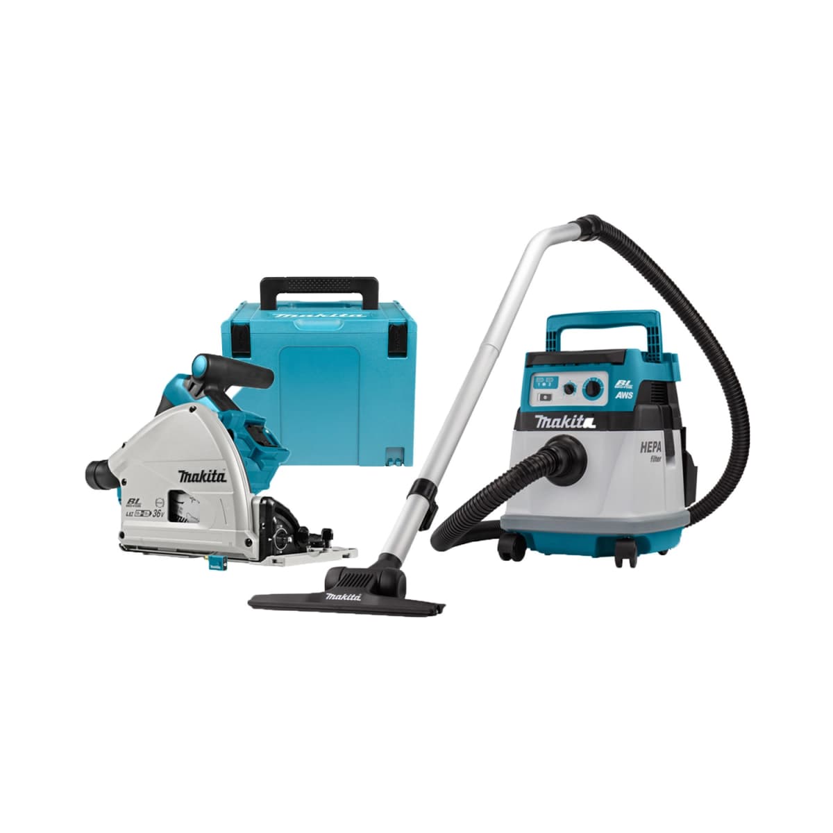 Makita DLX2377UX1 2x18V Li-Ion Accu Combiset Voor (inval)zagen En Stofzuigen Incl. Mbox - Koolborstelloos