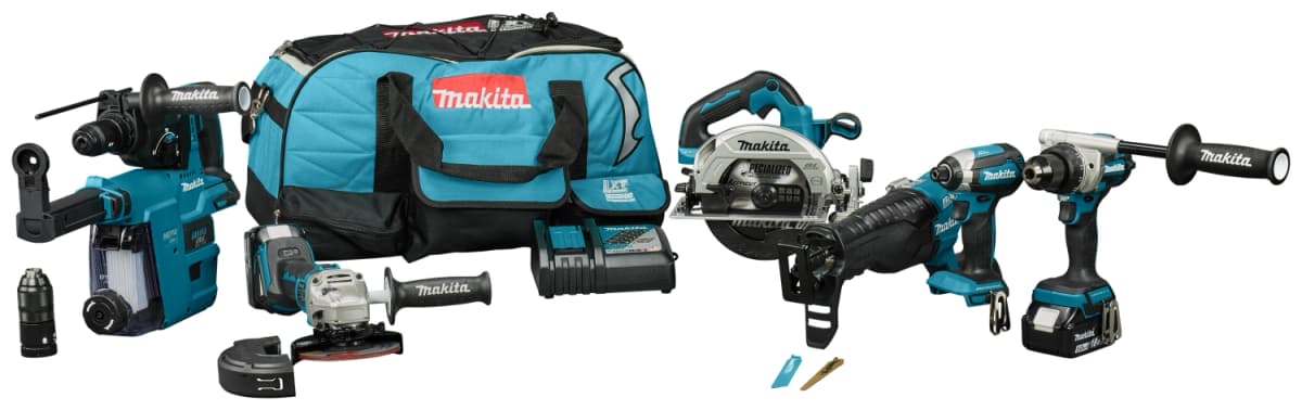 Makita DLX7031TX1 18V Li-ion Accu 6-Delige Combiset (2x 5.0Ah Accu) In Tas