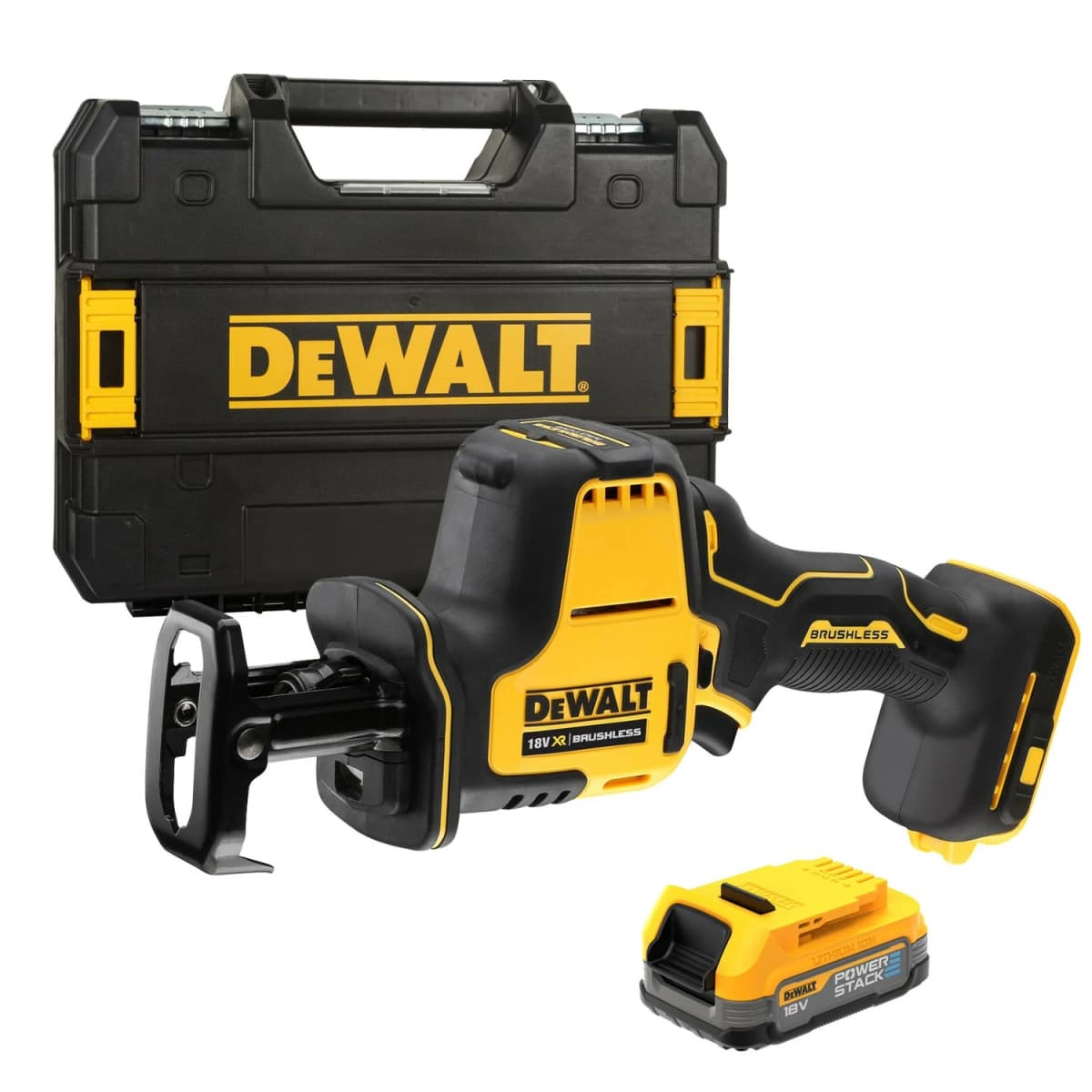 DeWALT DCS369M2 18V Li-ion XR Accu Reciprozaag Set (2x 4.0Ah) In TSTAK - Koolborstelloos