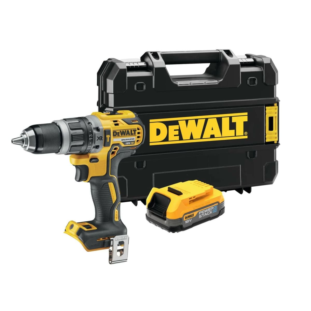 DeWALT DCD796E1T 18V Li-ion XR Accu Klopboor-/schroefmachine Set (1x POWERSTACK) In TSTAK - Koolborstelloos