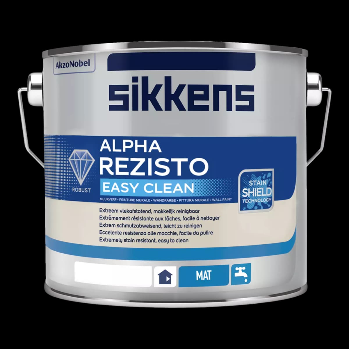 Sikkens Alpha Rezisto Easy Clean Mat - Op Kleur Gemengd - 2,5L - Muurverf