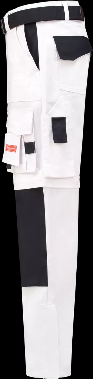 Workman 1004 Classic Worker ZIP OFF Werkbroek - Wit / Navy - Maat 52 (36/34) thumbnail 4