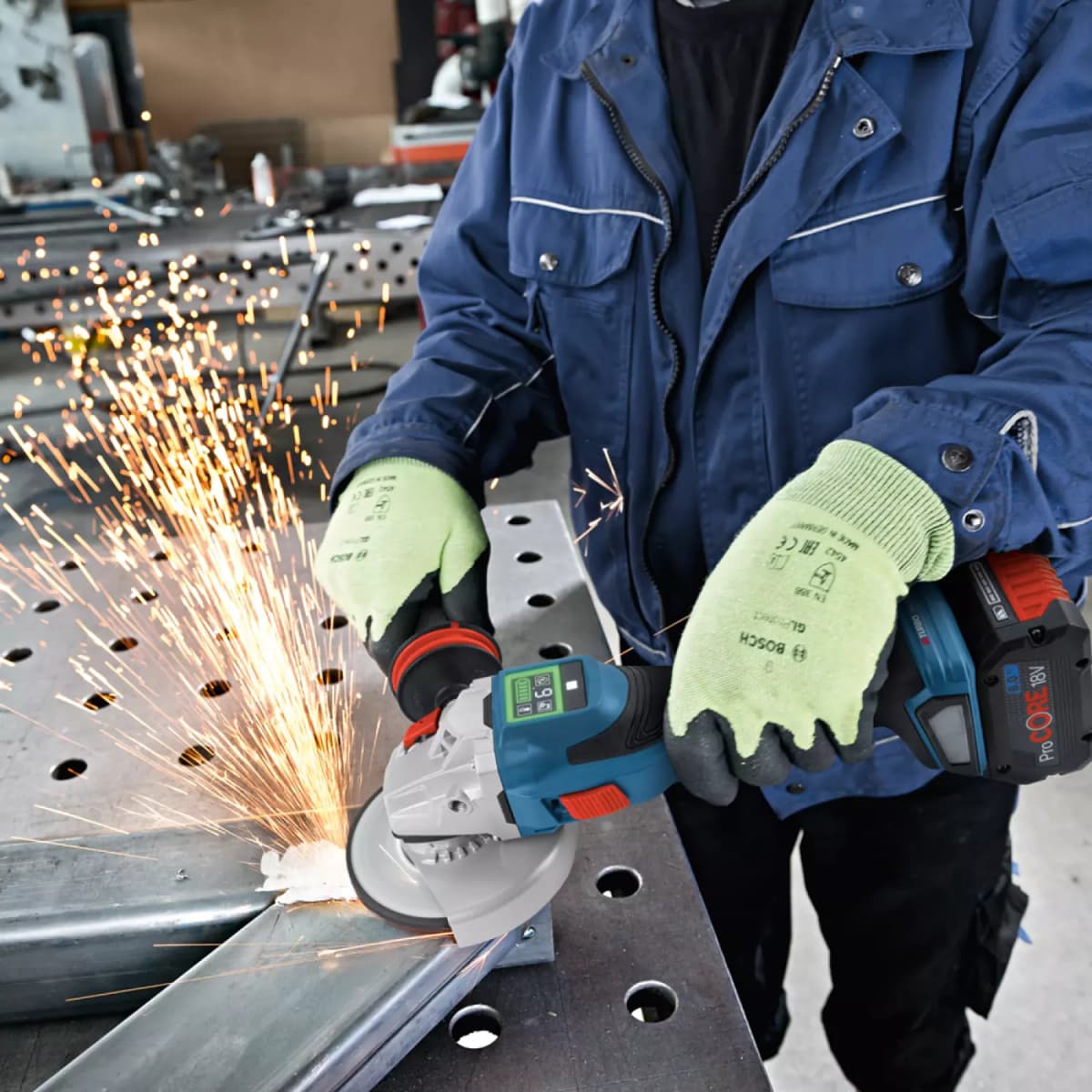 Bosch GWS 18V-15 SC 18V Li-ion Accu BiTurbo Haakse Slijper Body In L-Boxx - 125mm - Koolborstelloos thumbnail 4