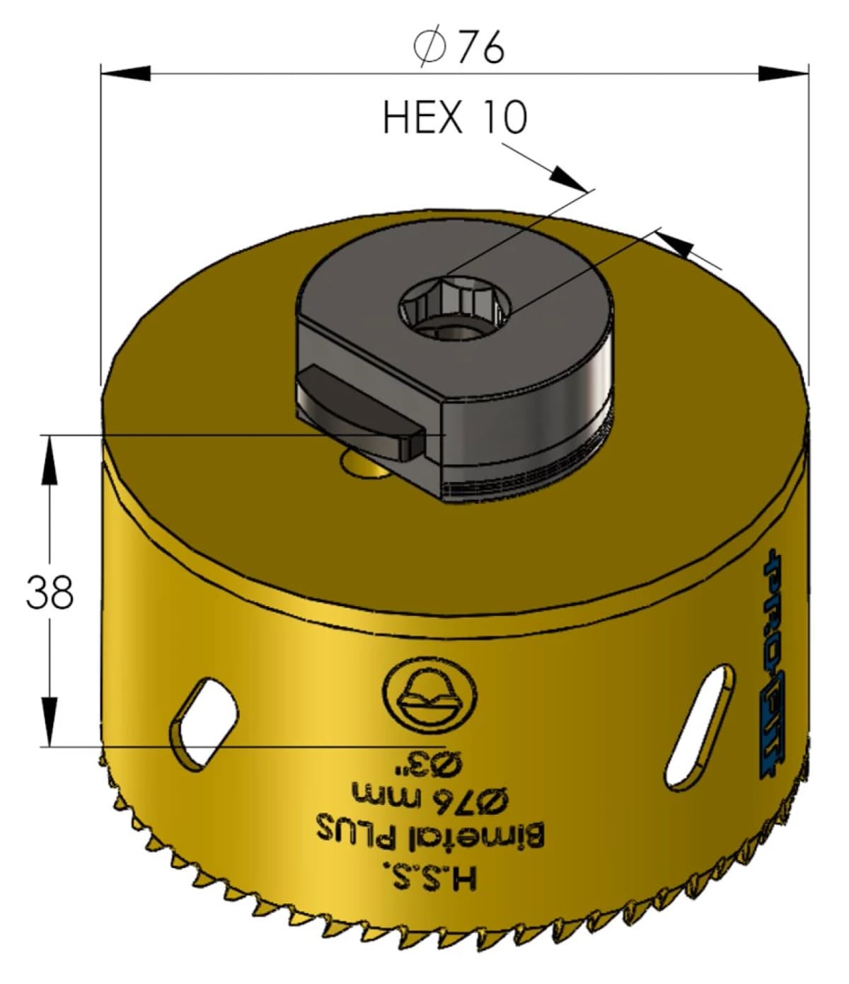 ProFit 09051076 BiMetal Plus Gatzaag 76mm thumbnail 2