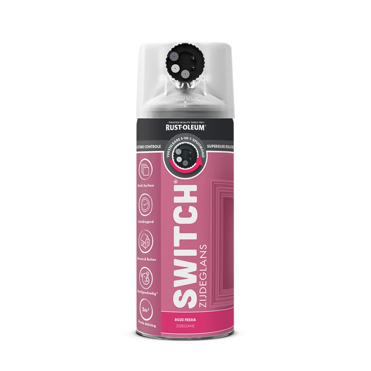 Rust-Oleum Switch Spuitlak - Zijdeglans Roze Fresia - 400ml
