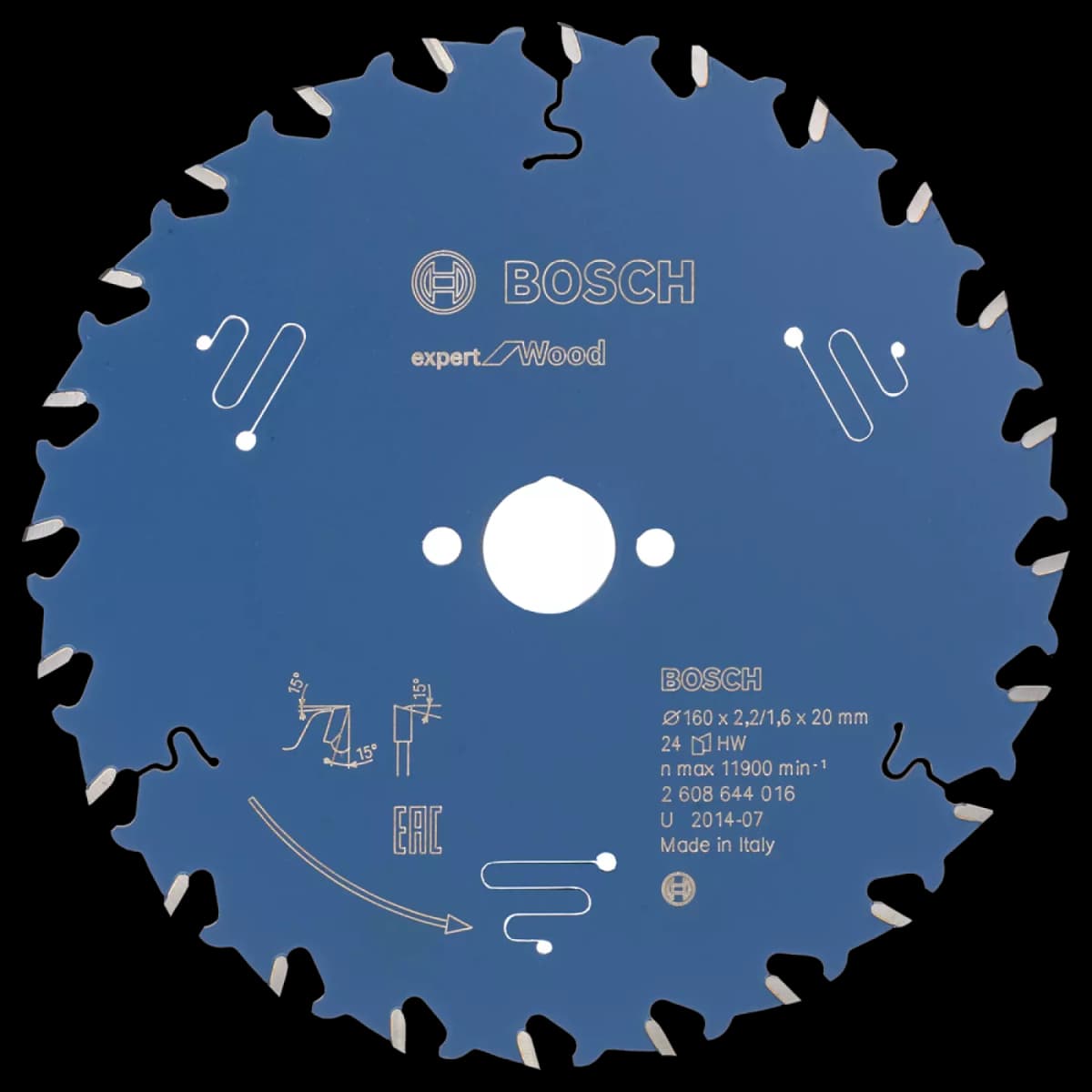 Bosch 2608644016 Expert Cirkelzaagblad - 160 X 20 X 24T - Hout - Carbide