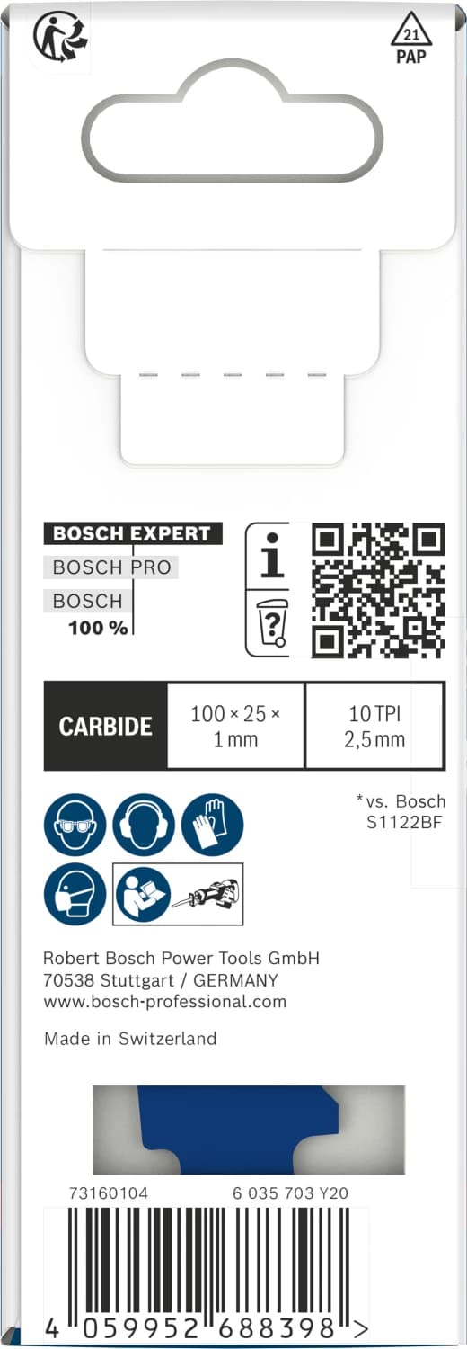 Bosch EXPERT S555HHC Medium-Thick Tough Reciprozaagblad - 50mm - Metaal thumbnail 3