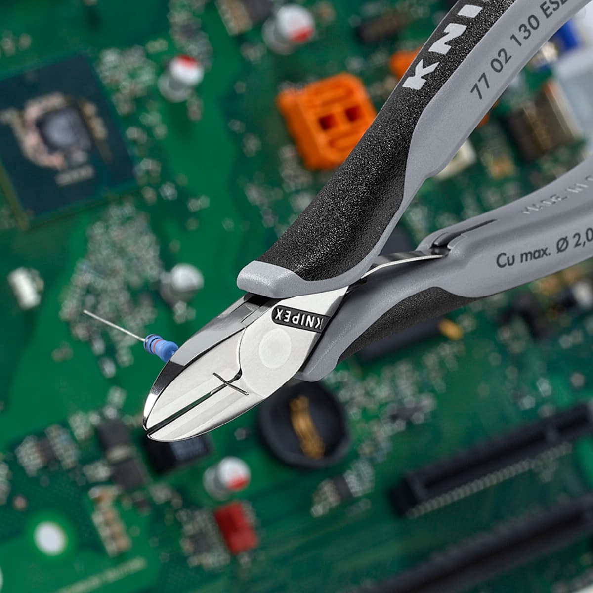 Knipex 77 02 130 ESD Elektronica Zijsnijtang - 130mm thumbnail 4