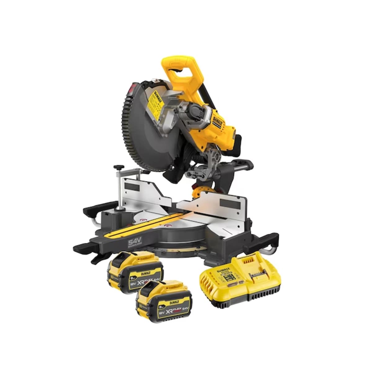 DeWALT DCS781X2-QW Li-Ion Accu 54V Brushless Afkort-/verstekzaagset 9.0Ah - 305mm