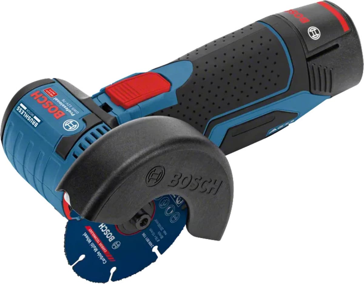 Bosch GWS 12V-76 12V Li-Ion Accu Haakse Slijper Set (2x 2.0Ah Accu) In Tas - 76mm - Koolborstelloos thumbnail 2