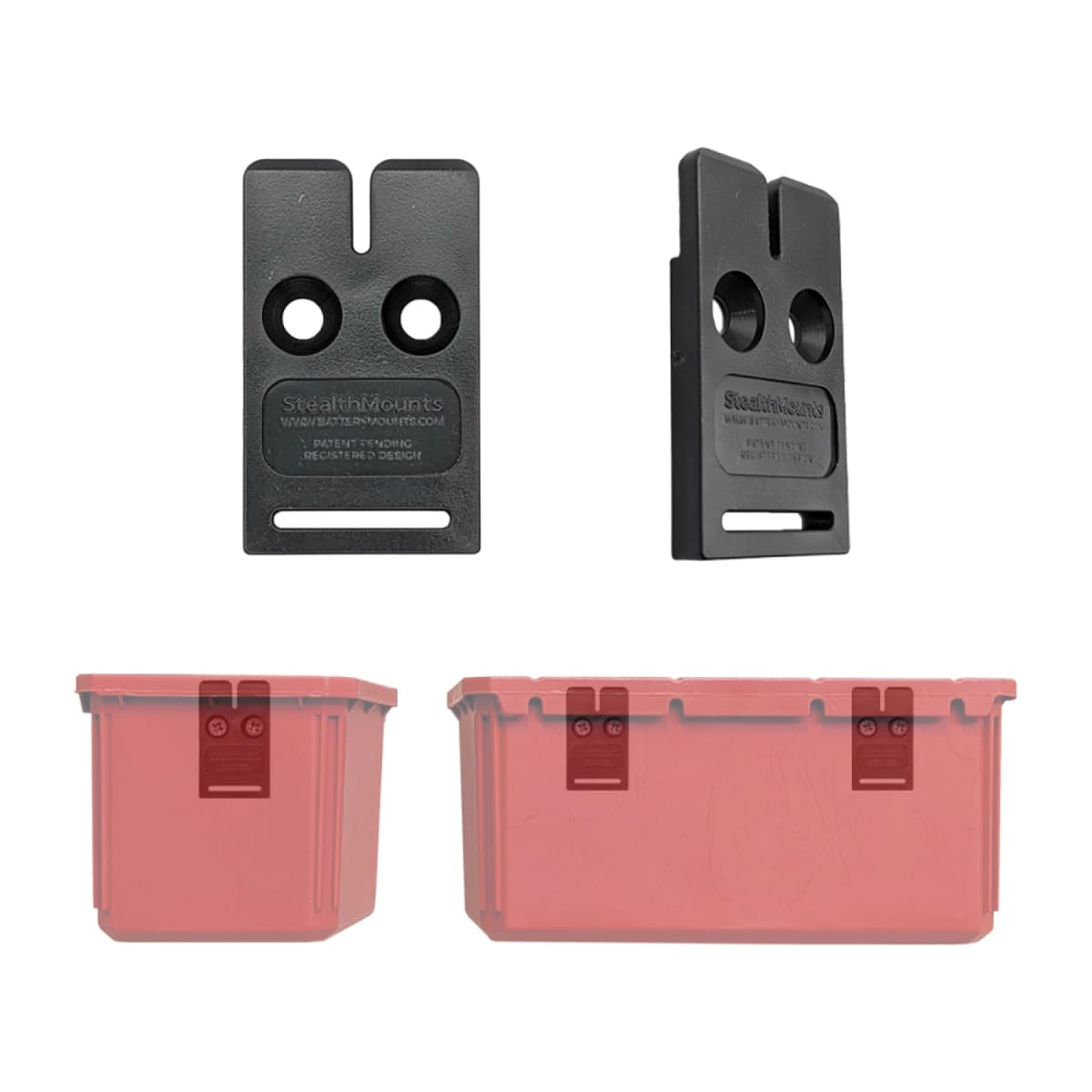 StealthMounts OM-BIN-BLK-8 Bin Buddy Mount - Voor Milwaukee PACKOUT™ / Ridgid / AEG / Keter - Zwart - 8 Stuks thumbnail 2