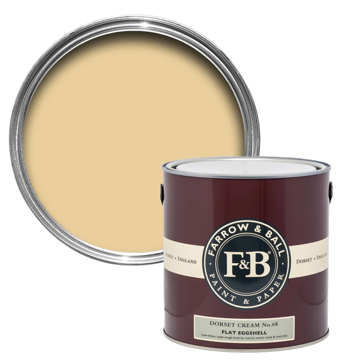 Farrow&Ball Flat Eggshell Dorset Cream No.68 - 750ml