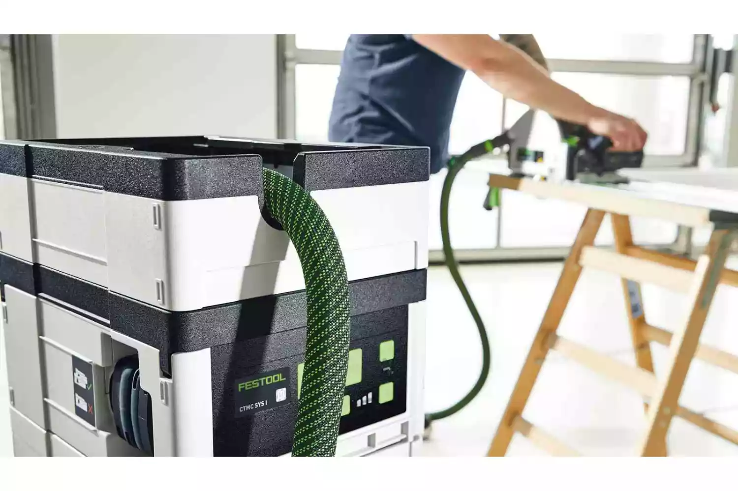 Festool CTMC SYS I-Basic 36V (2x18V) Li-Ion Accu Stofzuiger - M-klasse - 2400l/min thumbnail 3