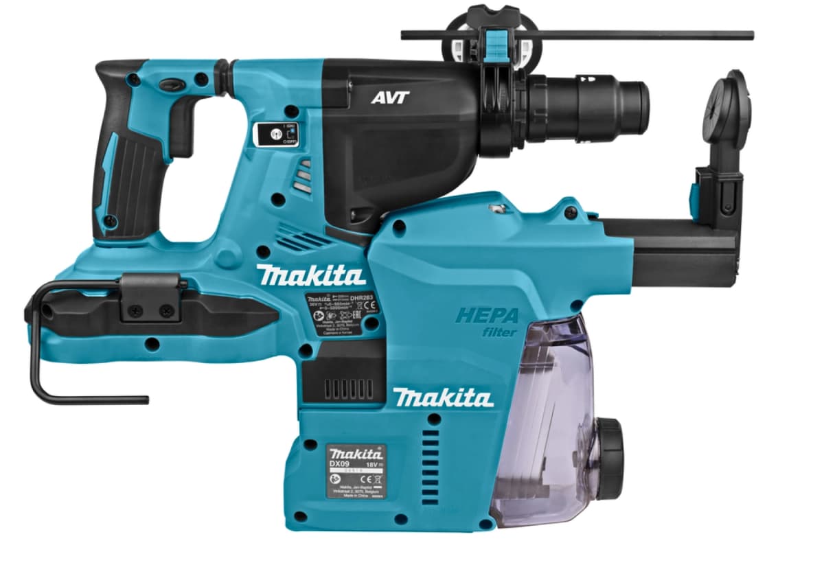 Makita DHR283ZWJU 36V (2x 18V) Li-Ion Accu SDS-plus Combihamer Incl. Stofafzuiging Body In Mbox - 2,9J - Koolborstelloos thumbnail 3