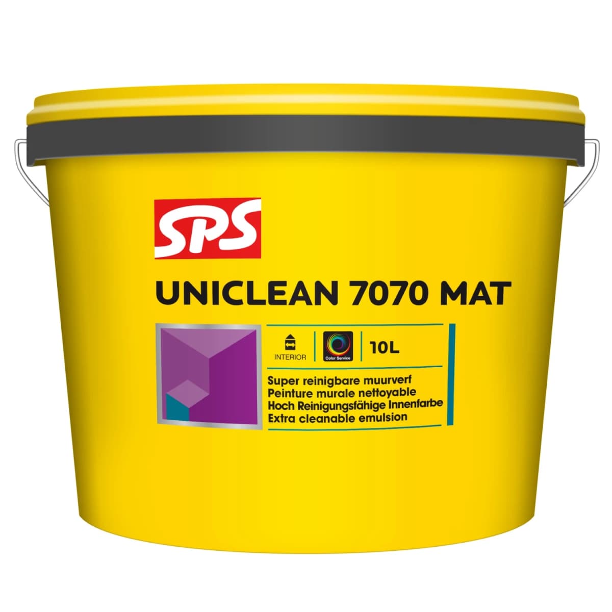 SPS Uniclean 7070 Mat Muurverf - Op Kleur Gemengd - 10L